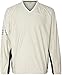 adidas Men's ClimaLite Color Block V-Neck Wind Shirt, Ecru/Black, Large