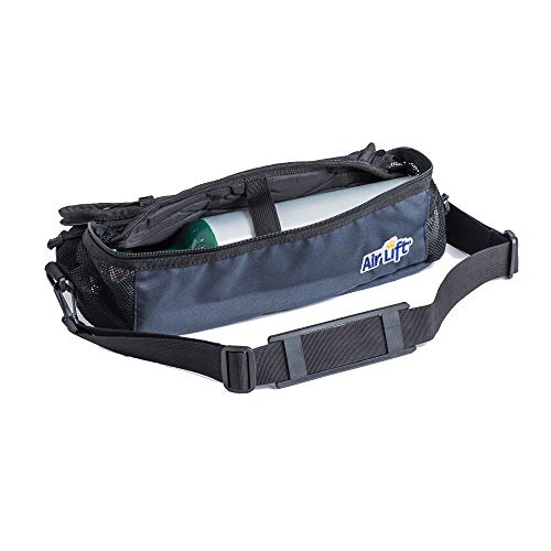 Roscoe Medical Portable Oxygen Cylinder Carrier - Camera-Style Horizontal Shoulder Bag For Carrying M6, C/M9 Or B Oxygen Cylinders, Navy Blue (49N) #TOP1