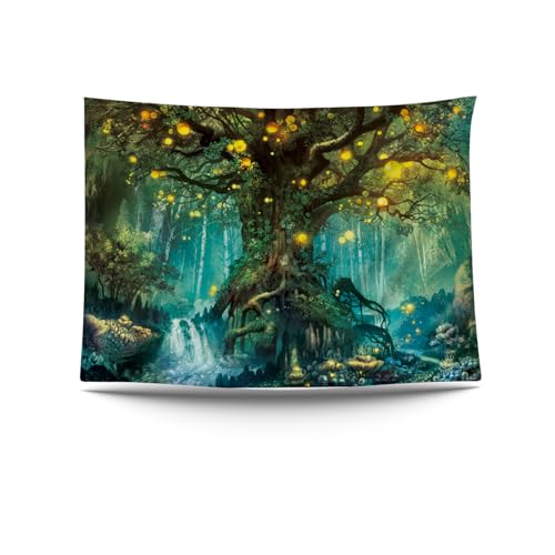 Ulticool – Tapisserie d’arbre elfe de conte de fées dans une forêt magique naturelle –...