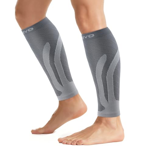 CAMBIVO 2 paar compressiekousen voor dames en heren, elastische kuitkousen voor hardlopen, fitness, sport, voetbal, fietsen, doorbloeding, spataderen