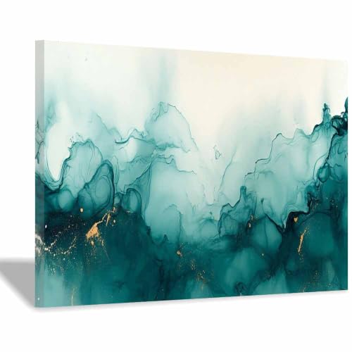 Peinture au fluide doré affiche sur toile haut de gamme pour bureau chic