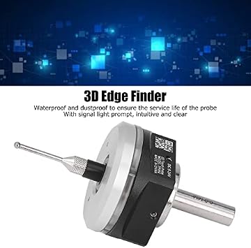 SEAFRONT 3D Edge Finder XYZ Axis Anti Roll Edge Finder CNC 3D Touch Probe Edge Finder High Accuracy Electronic Edge Locator DC 5 to 24V
