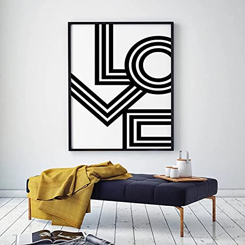 Impresión minimalista de amor abstracto en lienzo moderno para crear un hogar acogedor 2