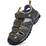 Dhinash Sandalen Jongens Sport Outdoorsandalen Meisjes Gesloten Teen Zwembad Zomer Strand Sportsandaal Kinderen Groen 30EU