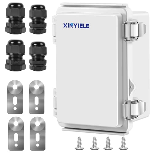 XINYIELE Waterproof Outdoor Project ABS Plastic Junction Box IP67 Weatherproof Dustproof Enclosure...