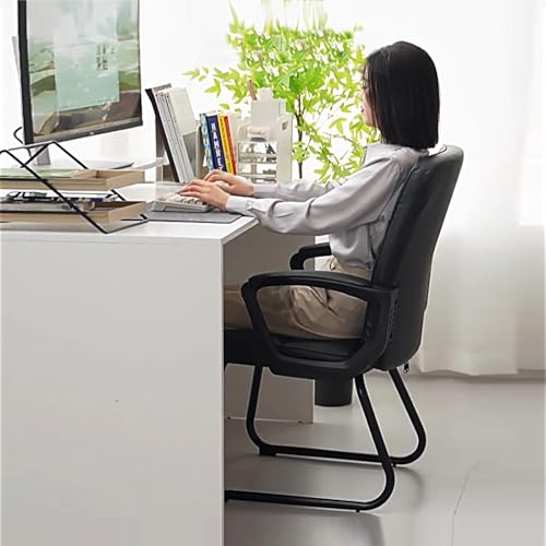 Chaise d'invité en cuir sans roulettes pour préserver vos sols - 2