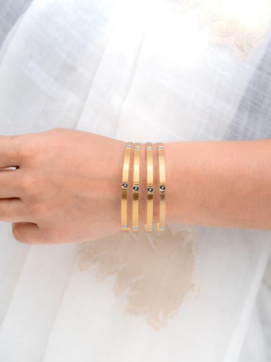 Image of Zeraki Jewels Women's Traditional Gold Plated Bangles Set | Elegant Designer Kada Bangles | Classic Ethnic Jewellery for Women & Girls | Perfect for Wedding, Festive & Daily Wear