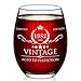 1979 40th Birthday Gifts for Women and Men Wine Glass - 40 Year Old Birthday Gifts, Party Favors, Decorations for Him or Her - Vintage Funny Anniversary Gift Ideas for Mom, Dad, Husband, Wife - 15oz