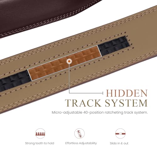 Image of HAMMONDS FLYCATCHER Genuine Leather Belt for Men - Perfect for Formal and Casual Wear - Adjustable Waistband up to 46 Inches - Autolock Belt for Formal and Casual Wear