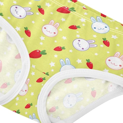 Little Girl Underwear Toddler Panties Kids Undies Rabbit Strawberry Cartoon Soft Cotton Briefs 2T-8Y4