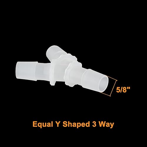 Miniatura 2 de Feelers Manguera de plástico de 58 pulgadas, igual de púas, 3 vías en forma de Y para manguera de 58 de identificación, conectores de tubería de