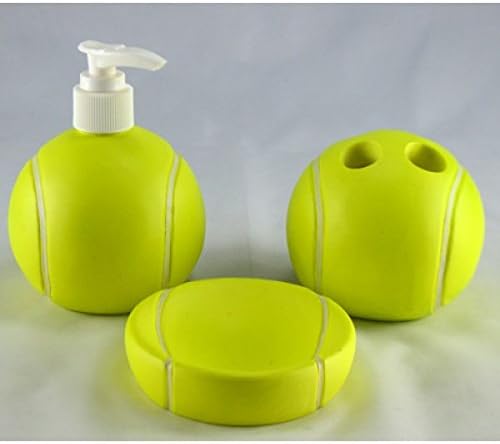 Polystone Tennis Ball Bathroom 3 Piece Set