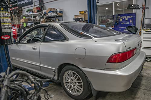 For 1994-2001 Acura Integra Dc2 3Dr Hatchback | Eos Visors Jdm Tape-On Style Smoke Tinted Side Vents Rain Guard Window Deflectors #TOP2
