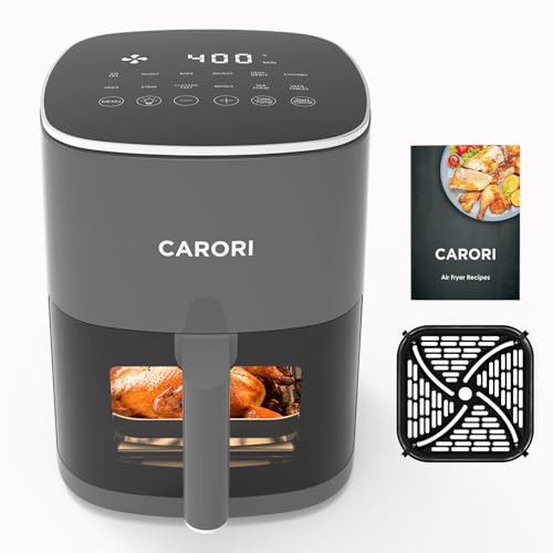 Image of CARORI 6Qt Air Fryer with Viewing Window, 12 Preset, Large Capacity, 400℉ Max Crisp, 1700W Quick Even Easy Meals, Nonstick Dishwasher Safe Basket, Bake, Roast, Dehydrate, Reheat