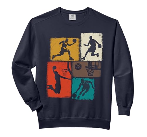 Basketball Player Collage Men Kids Coach Youth Boys Comfort Colors Adult Sweatshirt