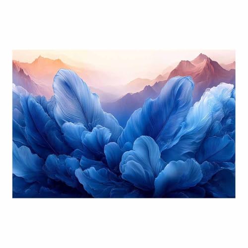 Affiche sur toile paysage bleu 60x90cm sans cadre pour salon