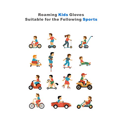 Roaming Kids Gloves for Age3-10, Great for Boys Girls Outdoor Sports, Cycling, Riding, Climbing, Scooter etc. (5-6Years, HappyBirthday-Long Finger) - Thumbnail 4