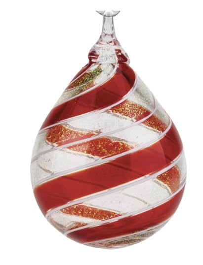 Glass Eye StudioCandy Cane Twist Shimmer Drop Ornament