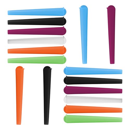 WENJION 16 Pcs Smokers Club Plastic Joint Holder Set King Size Doob Tubes Smell-Proof & Water-Resistant Cigarette Storage Tubes Portable Joint Case for Smoking Accessories (Multicolored)
