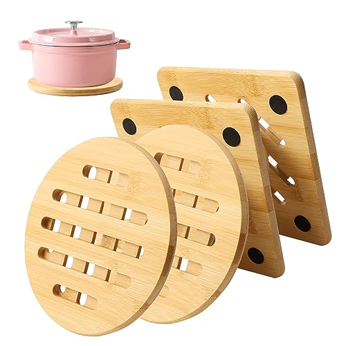 Set Di 4 Sottopentola In Silicone Esagonali - Resistenti Al Calore, Antiscivolo, Senza BPA, Lavabili In Lavastoviglie Per Pentole E Piatti Caldi, Decorazione Cucina Moderna - 4