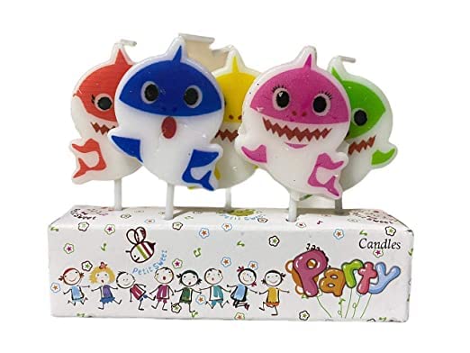 Party Port Baby Shark Candles for Theme Birthday Party and Cake Decoration (Pack of 5, Multicolor) (B0BZJWMF9G) Amazon Price History, Amazon Price Tracker