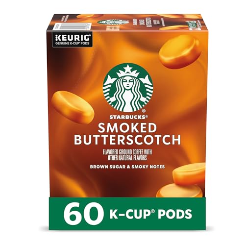 Starbucks K-Cup Coffee Pods, Smoked Butterscotch Flavored Coffee for Keurig Brewers, 100% Arabica, Limited Edition, 1 Box (10 Pods) - image 1