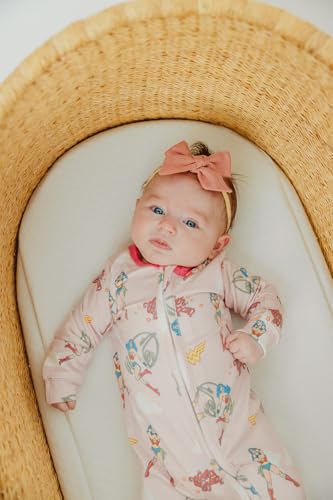 Image of Copper Pearl Baby Zip-Up Footie Pajamas - Soft Stretchy Sleep and Play Footies for Boys and Girls