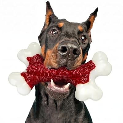 Kseroo Tough Dog Chew Toys for Aggressive Chewers 20-90lbs, Red