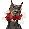 Kseroo Tough Dog Toys for Aggressive Chewers: Beef Flavored Hard Nylon Bones, Dog Chew Toys for Medium Large Breed Dogs (20-90 lbs), Red