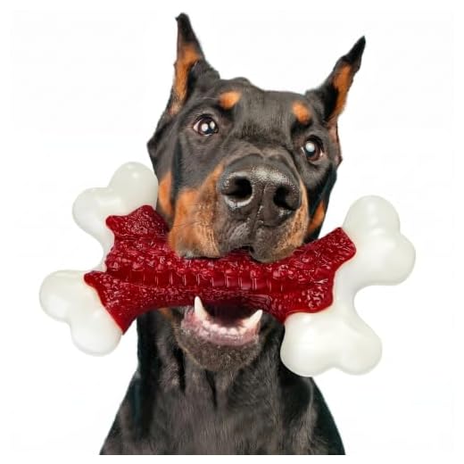 Kseroo Tough Dog Toys, Dog Toys for Aggressive Chewers Large Breed, Aggressive Chew Toys for Large Dogs, Dog Bone Chew Toy Nylon Durable Dog Toys for Large Dogs Dog Extreme Chew Toys Indestructible