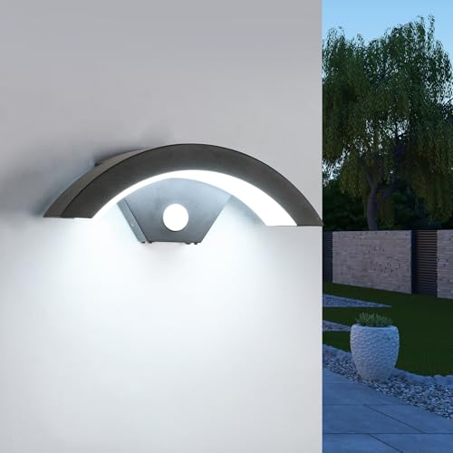 SENQIU Applique Murale LED Extérieure, 24W 2700LM Applique Murale avec Détecteur de Mouvement, IP65 Imperméable Lampe Murale Exterieur pour Jardin Entrée...