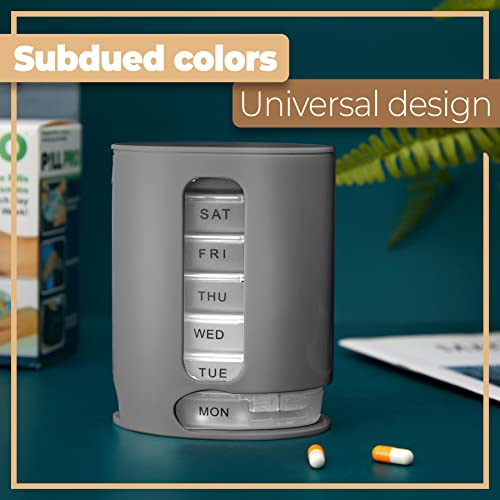 Retoo pillendoos 7 dagen 's morgens 's avonds 4 vakken, pillendoosje, medicijndoseerder met grote aparte vakken - Afbeelding 5
