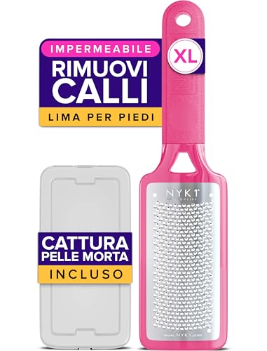 NYK1 MEGAFILE Lima piedi professionale, elimina efficacemente la pelle morta L'UNICA E ORIGINALE Lima da pedicure extra large Non elettrica. Rimuove dai piedi calli e pelle secca in pochi secondi