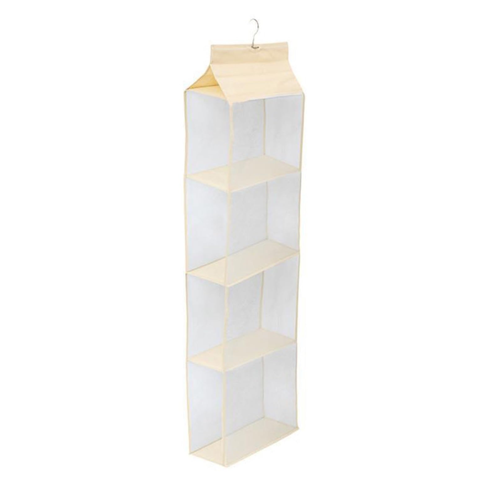 Hanging Shelves Hanging Purse Handbag Organizer Visible(Beige)