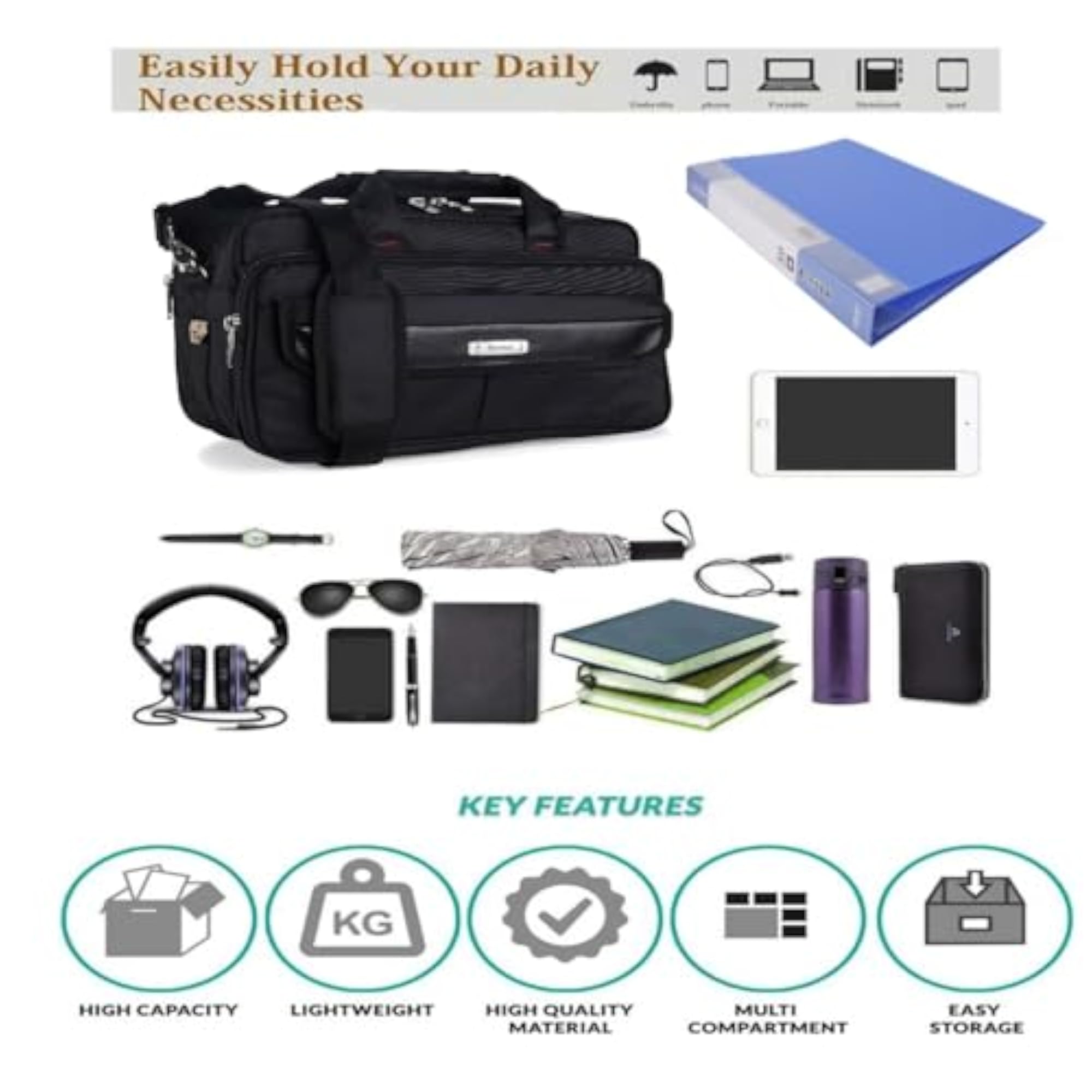 Multipurpose Polyester Laptop Messenger Bag, Tool Shoulder Bag