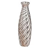Material: metal, Medidas aproximadas: 27,5 x 8 cm (altura x diámetro central), Diseño con ondas en color plateado, Ideal para utilizar como recipiente para todo tipo de flores, Quedará precioso en cualquier estancia del hogar, negocios, etc