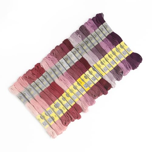 Image of 22 Skeins Double Mercerized Egyptian Cotton Embroidery Floss 8.75 Yards Per Skein for Cross Stitch Thread, Friendship Bracelets Floss, Craft Floss, Embroidery Floss Set (Set 4 (22 Skeins))
