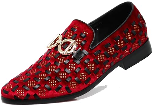 Check out this Enzo Romeo UTA Men's Fashion Rhinestone Glitter Buckle Slip On Dress Shoes (10.5 D(M) US, Black Red 64) from Amazon! Check out this Enzo Romeo UTA Men's Fashion Rhinestone Glitter Buckle Slip On Dress Shoes (10.5 D(M) US, Black Red 64) from Amazon!