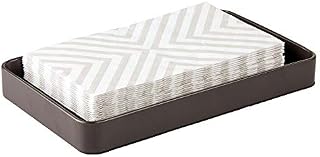 mDesign Modern Decorative Metal Guest Hand Towel Storage Tray Dispenser, Sturdy Holder