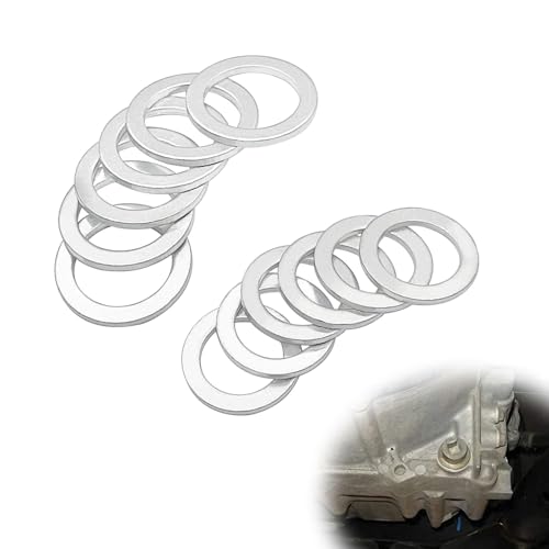 Transmission Fluid Drain Plug Crush Washer 6pcs Rear Differential Oil Drain Plug Washer Gasket Seal &6pcs Transmission Fluid 20mm+18mm Replacement for Accord Acura OEM# 94109-2000 & 90471-PX4-000