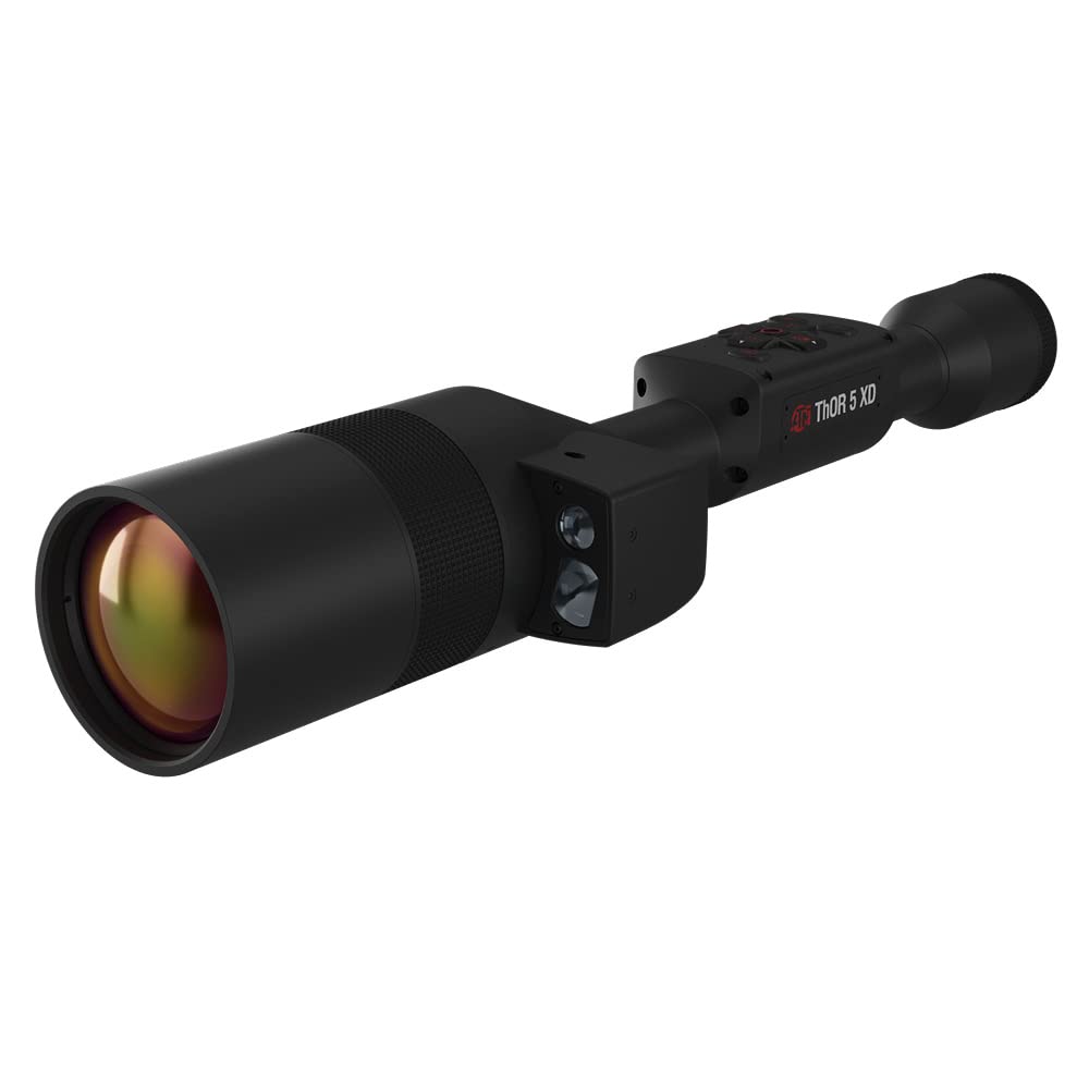 ATNThor 5 XD Smart HD Thermal Scope w/ 1280x1024 Xtreme Definition Gen 5 Sensor, Video Rec, Built in LRF, Ballistic Calculator, RAV