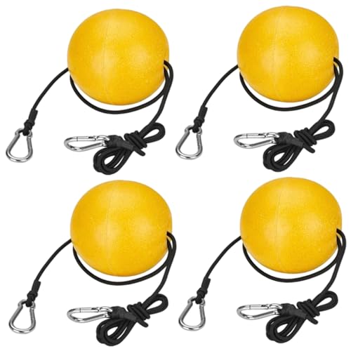 Hbbgdiy Buoy Float, 4Pcs Crab Trap Floats with 51 Inch Bungee Cord & Clip, Eye-Catching Marker Buoy Float for Boat, Outdoor.