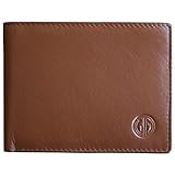 LINDENMANN Portemonnaie Herren Leder/Geldbeutel Herren, Rindleder matt, quer, cognac