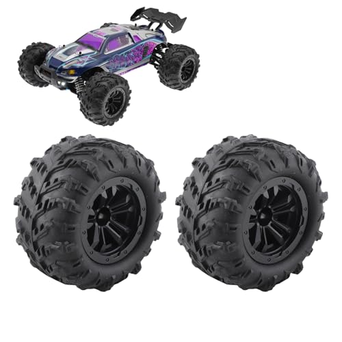 Dilwe RC-Gummireifen, 2 Stück, 85mm Größe, RC-Reifen mit 12mm Sechskantadapter für 1/16 RC-Cars, Outdoor, Indoor, Competition, Hobbyists, Enthusiasts