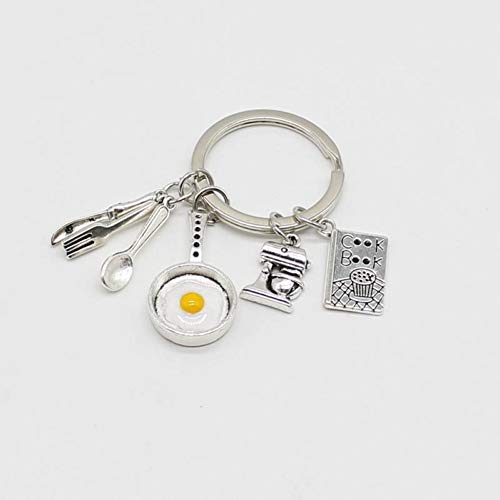 Preisvergleich Produktbild JQFEN 1 Schlüsselbund Liebe Schaufel Rezept Schlüsselbund Konditor Gourmet Restaurant Mitarbeiter Geschenk Schlüsselbund