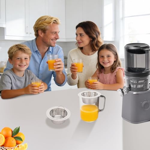 Pulp Strainer for Nama J2 Cold Press Juicer: 304 Stainless Juice Strainer for Nama J2 Juicer Secondary Fine Filter Accessories, Hands-Free and Fitting Most Containers - Thumbnail 5