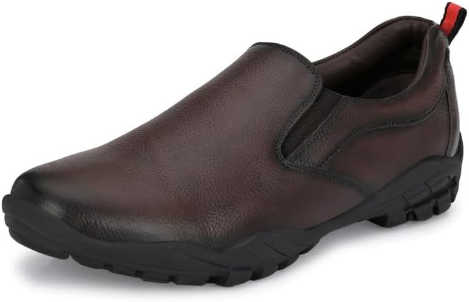 Men's Brown Leather Slip-On Formal Shoes