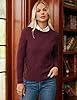 GRACE KARIN Ladies Crew Neck Jumpers Long Sleeve Diamond Pattern Casual Pullover Knit Sweater Winter Autumn Dark red XXL #1