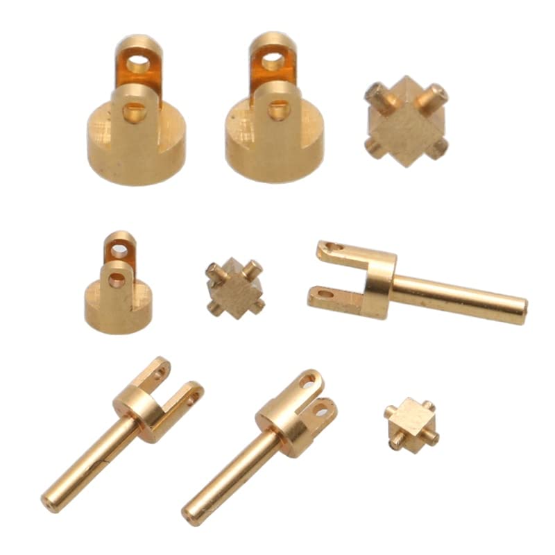 2Set 1:35 1:72 1:87 RC Model Static Change Micro Mini Universal Joint Shaft Hole 1mm Connect Coupling Brass Cardan Joints (Color : Type B)