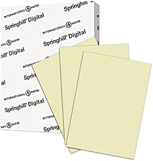 Springhill Ivory Colored Cardstock Paper, 110lb Index, 199 gsm, 8.5 x 11 card